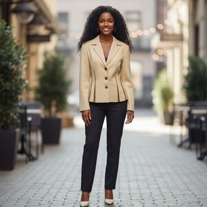 Elegant Cream Women's Blazer